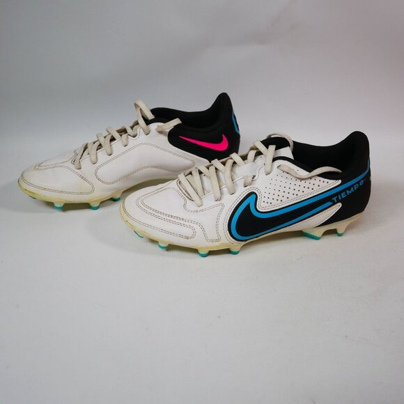 Nike Legend 9 Club FG/MG Soccer Cleats Men Size 6/Women Size 7.5 White/Blk/Blue - Picture 4 of 10